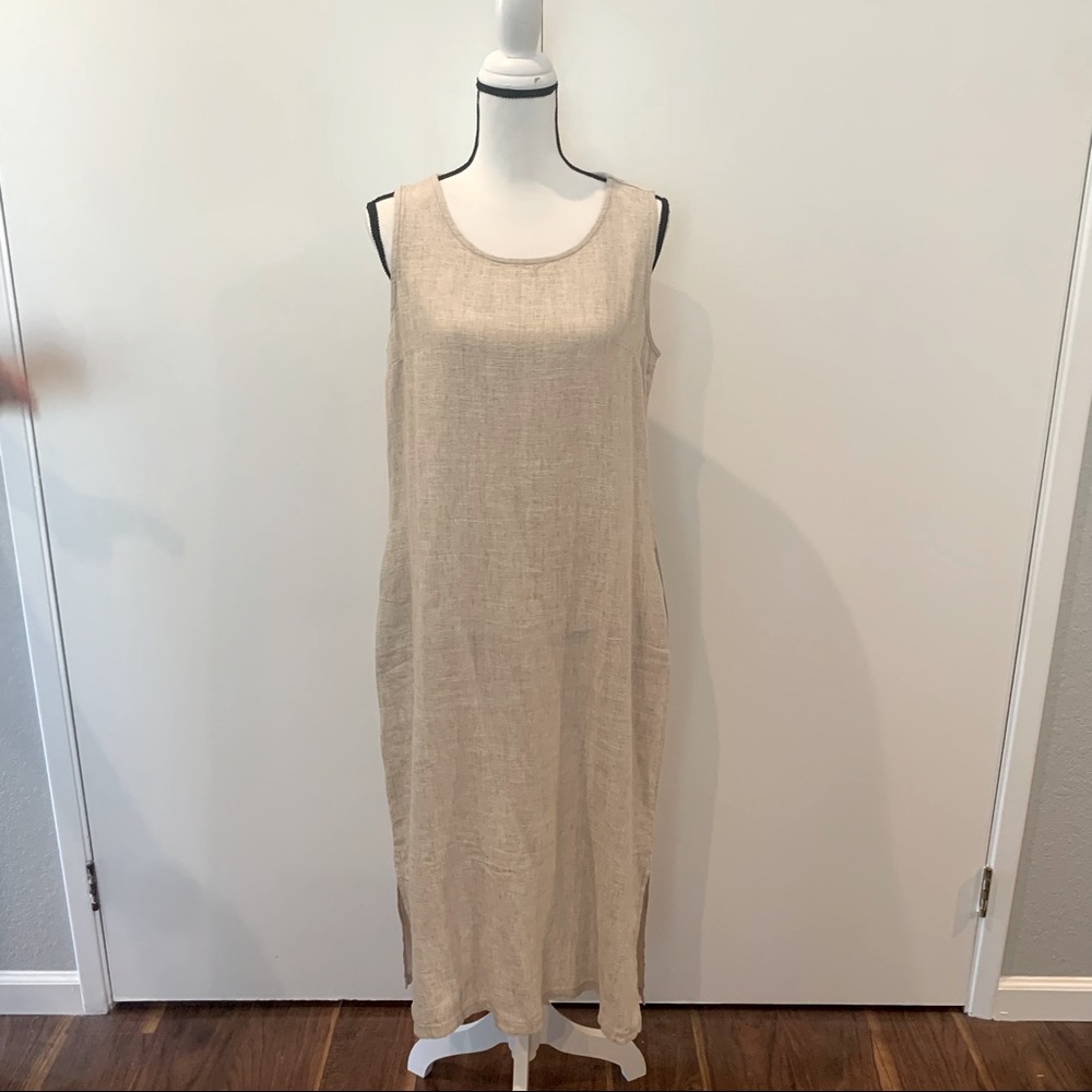 Briggs Linen Blend Tank Dress  Sz S